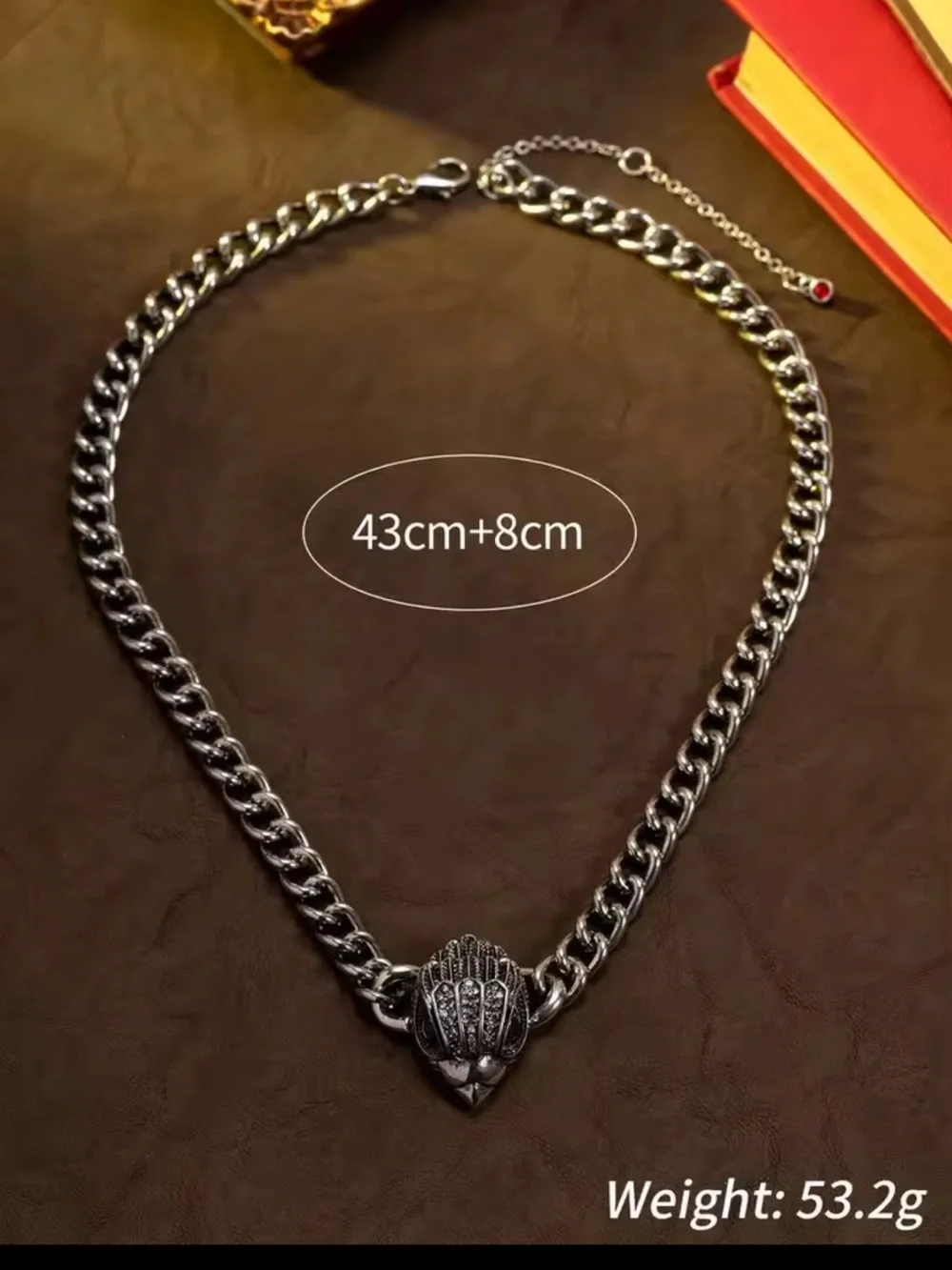 New Kurt Geiger silver Chain Necklace with Decorative Pendant